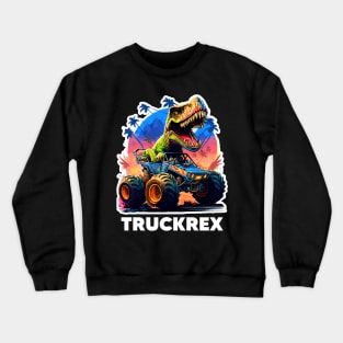 T-Rex Truck, Monster Truck - 4 Crewneck Sweatshirt